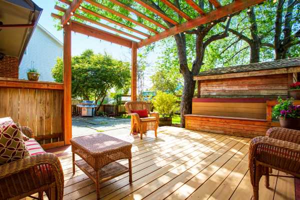 cheap backyard makeover Create A Pergola