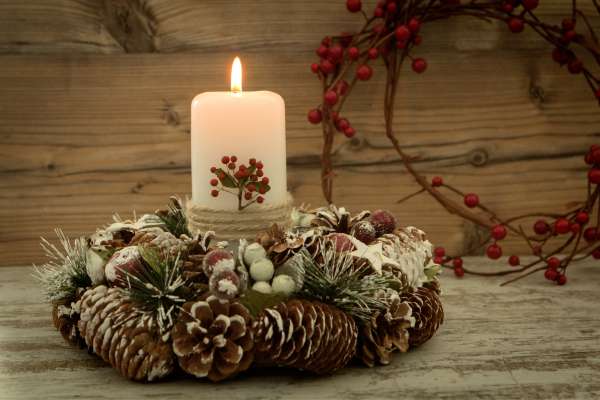 Elegant A Rustic Candle For Decoration