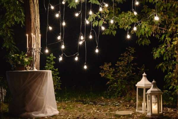 String Lights And Candles