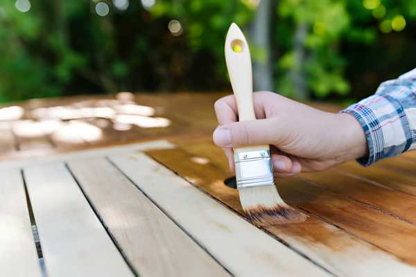 Applying Stain Or Paint