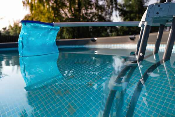 Pouring The Liquid Into The Pool