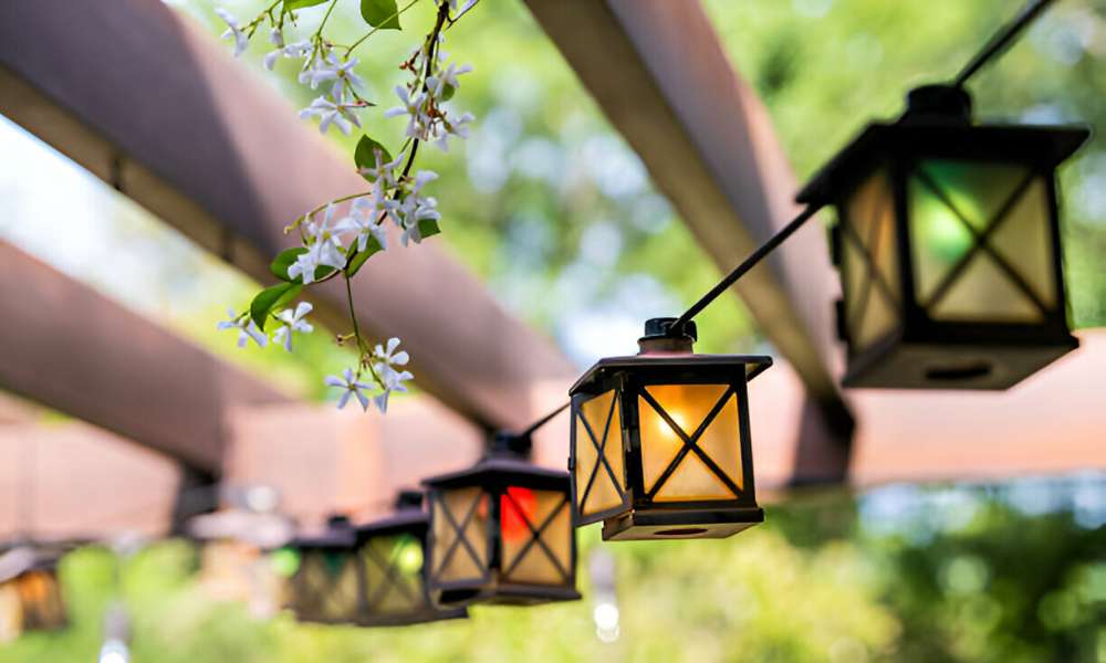How To Hang Lights On Pergola