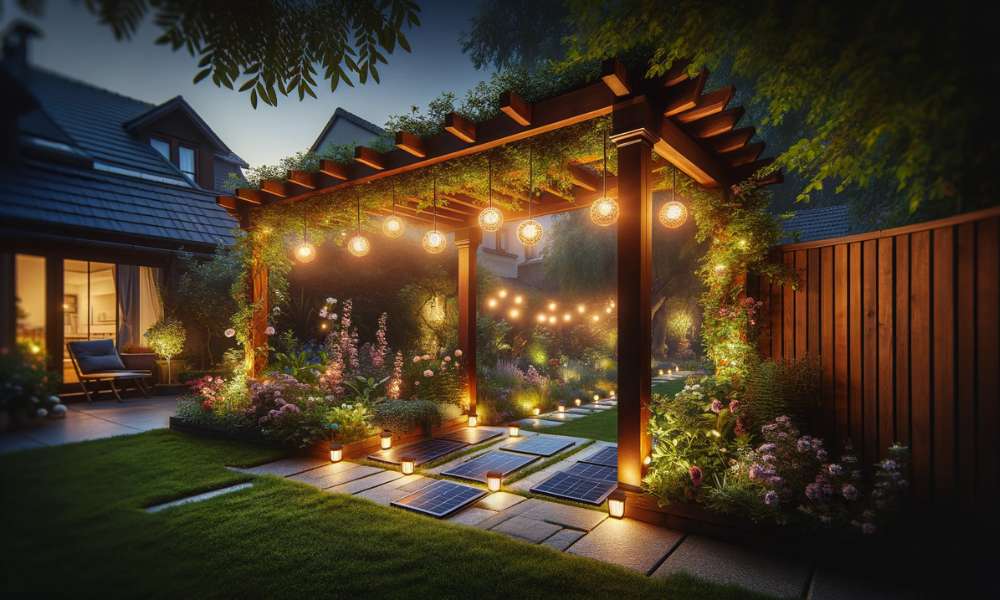 How To Hang Solar Lights On Pergola