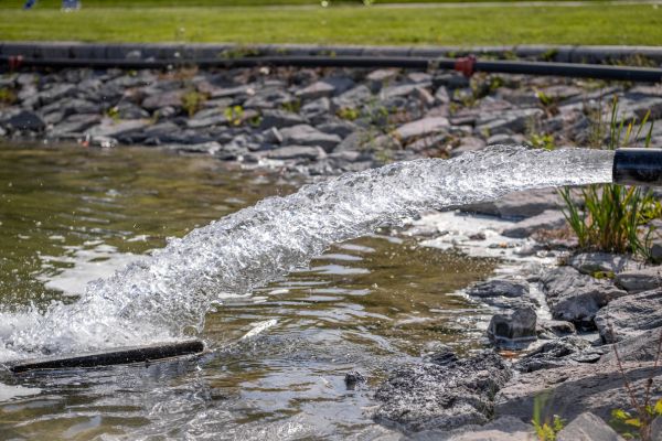 Filling The Pond With Water