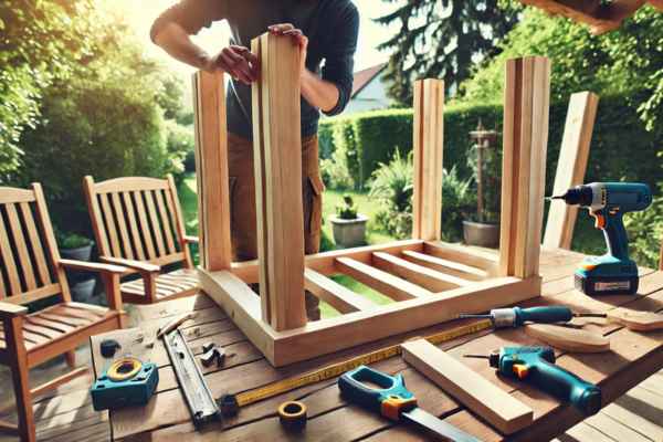 Construct the Backrest Frame Build Outdoor Seating Benches