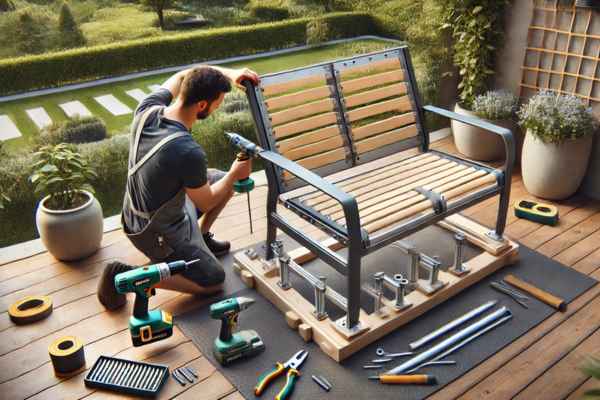 Install the Backrest Build Outdoor Seating Benches