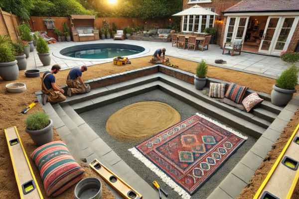 Installing a Solid Base for Comfort and Durability Build A Sunken Outdoor Seating Area